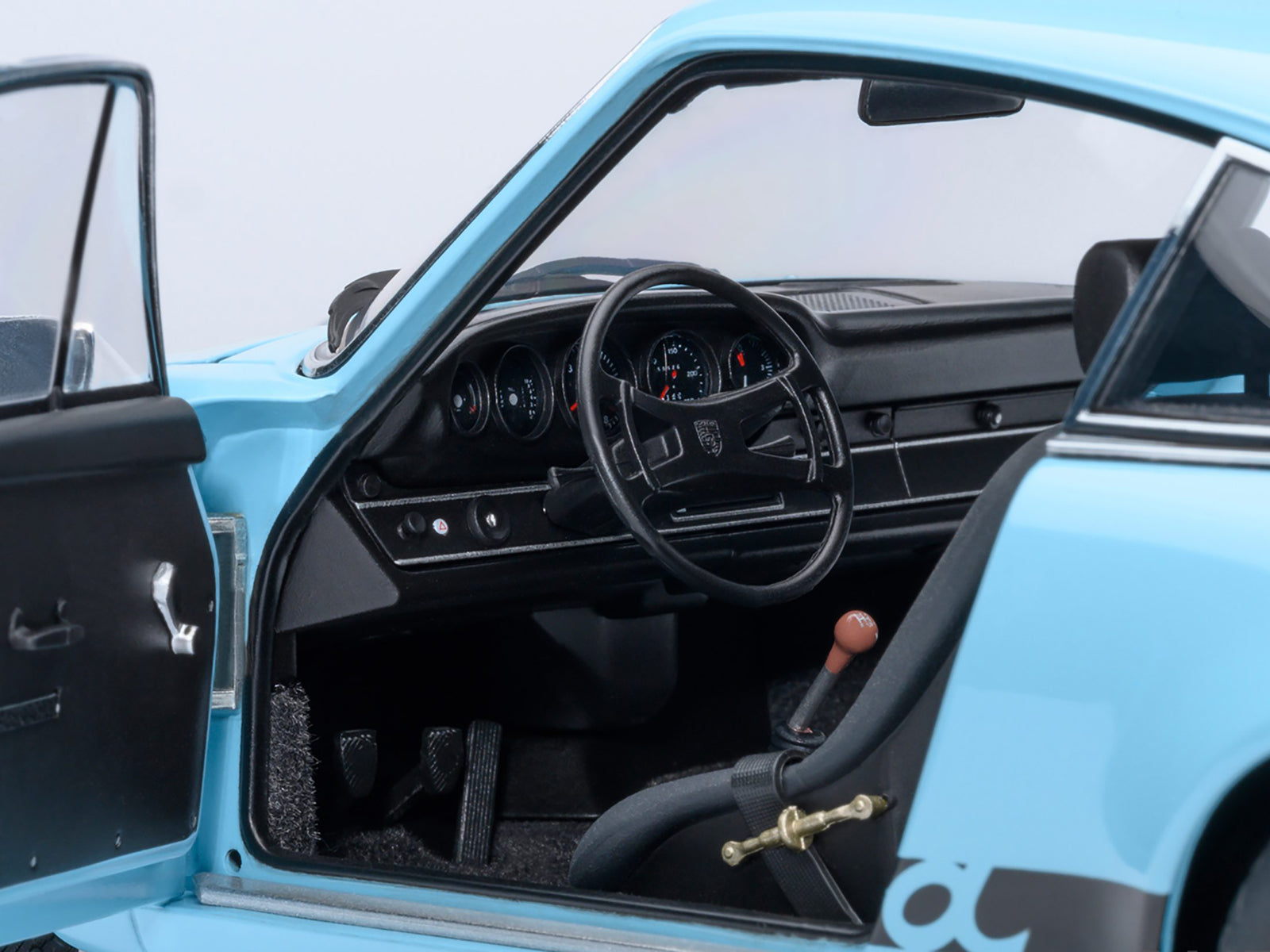 Porsche 911 Carrera 2.7 RS Gulf Blue with Black Stripes and Wheels 1/18 Model Car by Autoart-DiecastModeler.com