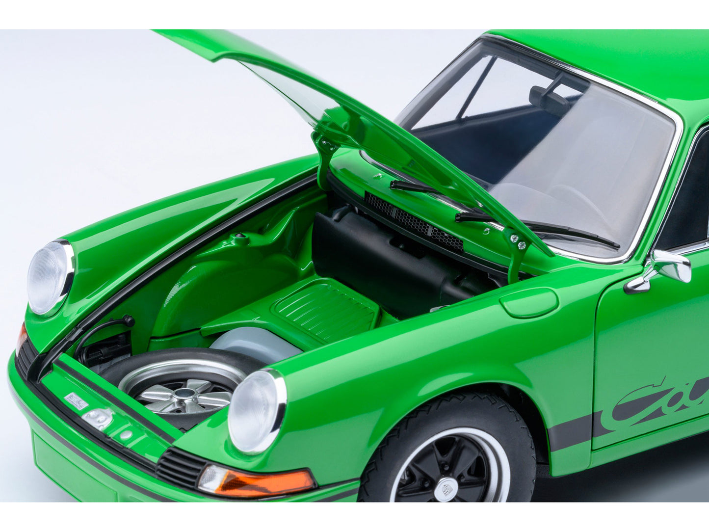 Porsche 911 Carrera 2.7 RS Viper Green with Black Stripes and Wheels 1/18 Model Car by Autoart