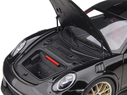 Porsche 911 (991.2) GT2 RS Weissach Package Black with Carbon Stripes 1/18 Model Car by Autoart-DiecastModeler.com