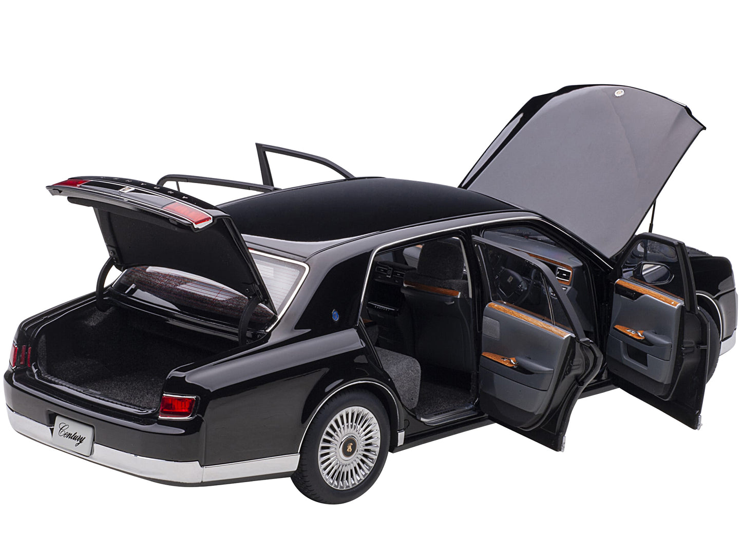 Toyota Century RHD (Right Hand Drive) Black 1/18 Model Car by Autoart-DiecastModeler.com