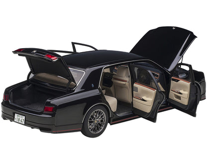 Toyota Century GRMN RHD (Right Hand Drive) Black 1/18 Model Car by Autoart-DiecastModeler.com