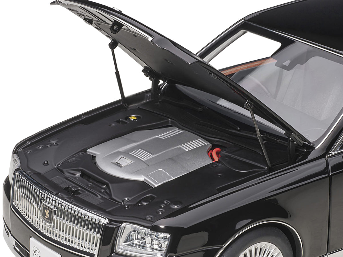 Toyota Century with Curtains RHD (Right Hand Drive) Black Special Edition 1/18 Model Car by Autoart-DiecastModeler.com