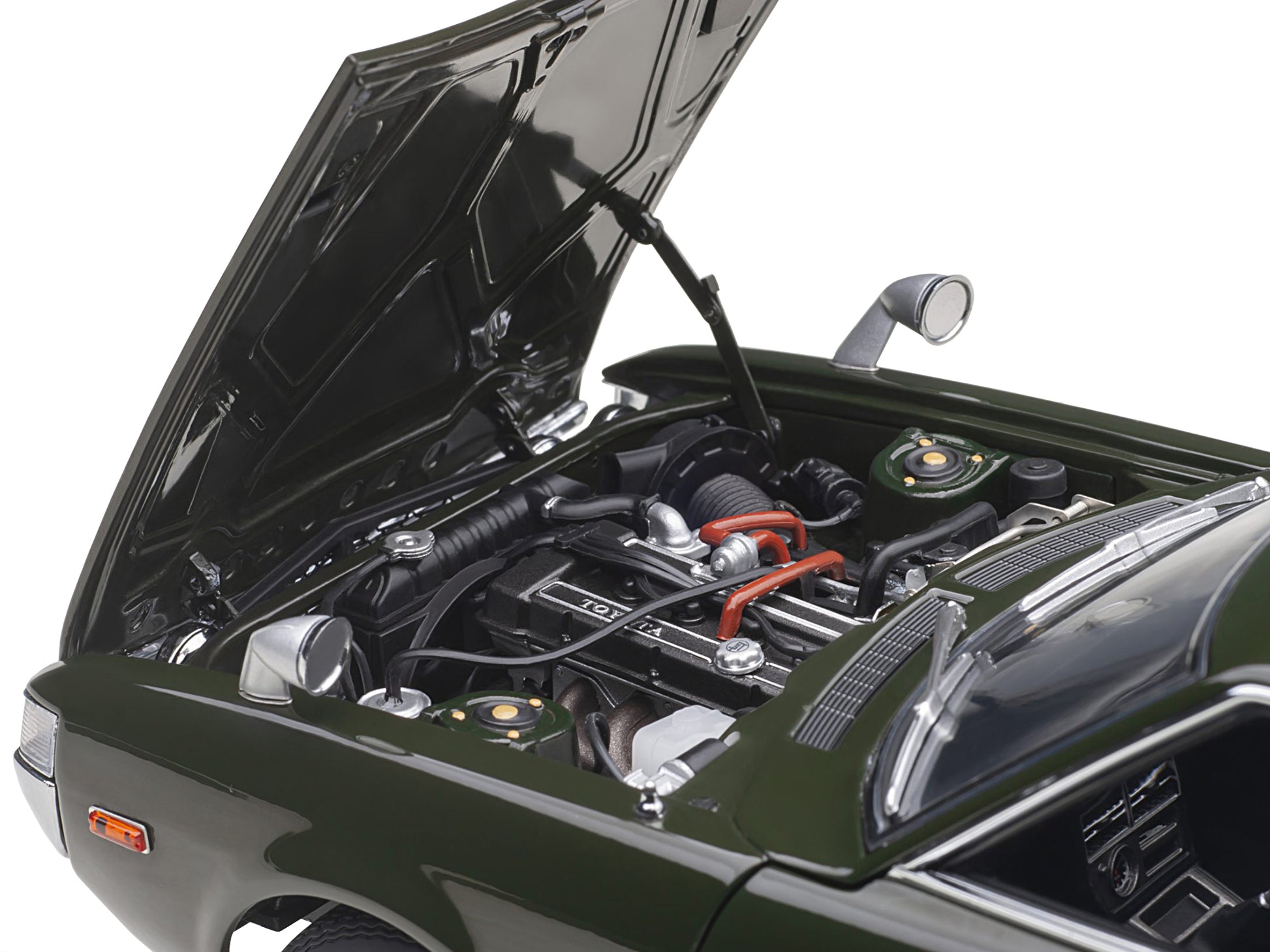 1973 Toyota Celica Liftback 2000GT (RA25) RHD (Right Hand Drive) Moss Green 1/18 Model Car by Autoart-DiecastModeler.com