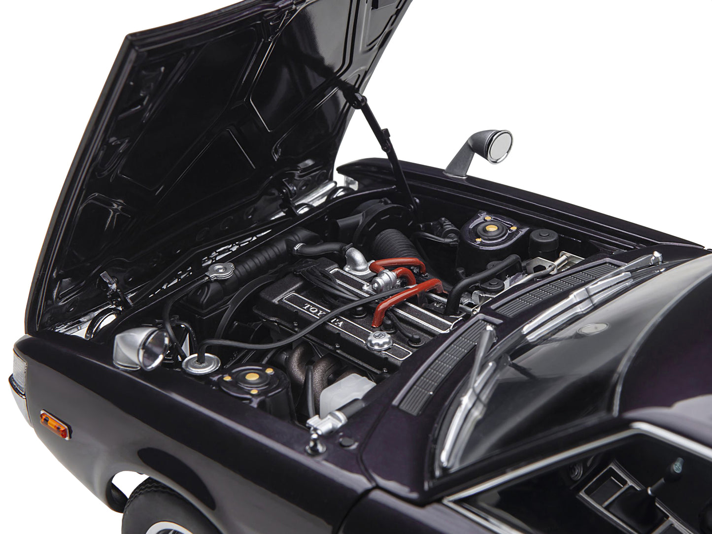 1973 Toyota Celica Liftback 2000GT (RA25) RHD (Right Hand Drive) Dark Purple Metallic 1/18 Model Car by Autoart-DiecastModeler.com