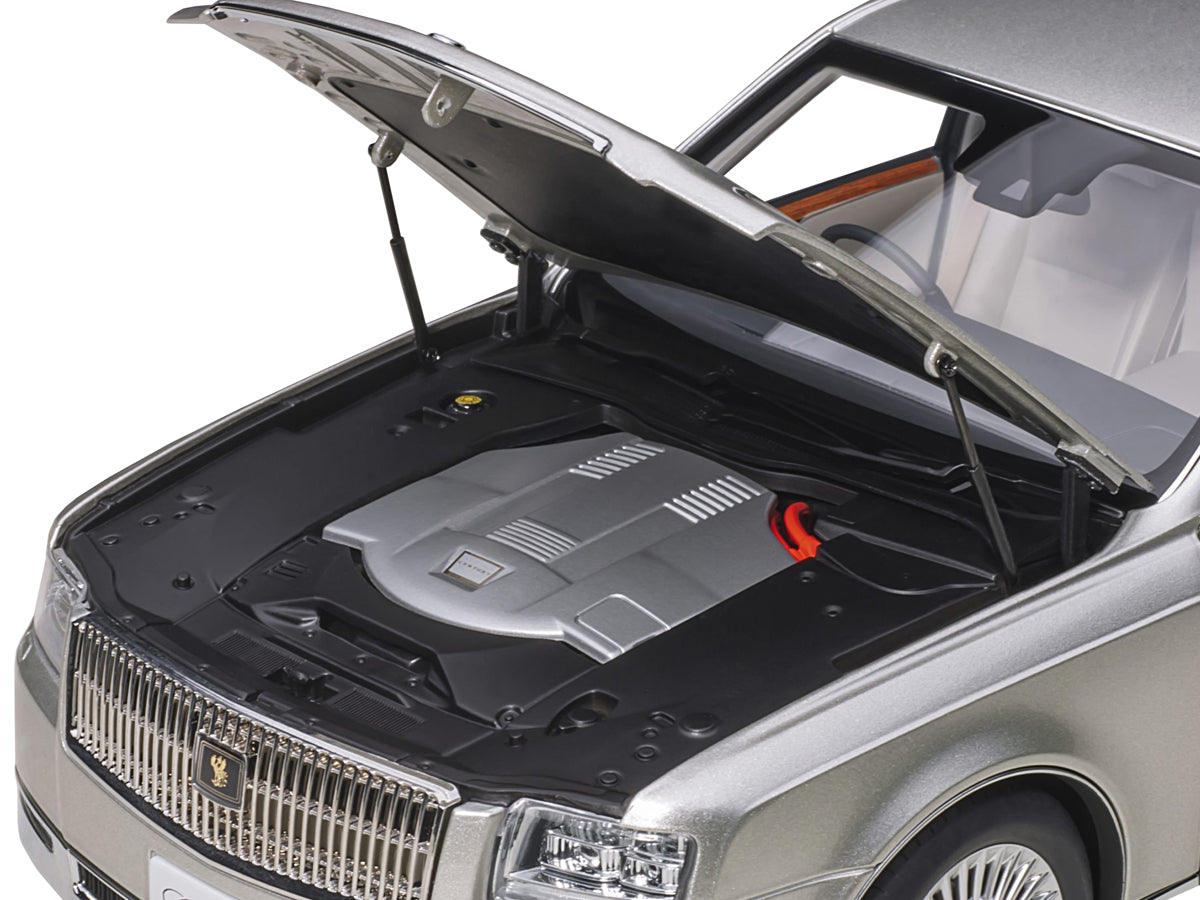 Toyota Century with Curtains RHD (Right Hand Drive) Silver Special Edition 1/18 Model Car by Autoart-DiecastModeler.com