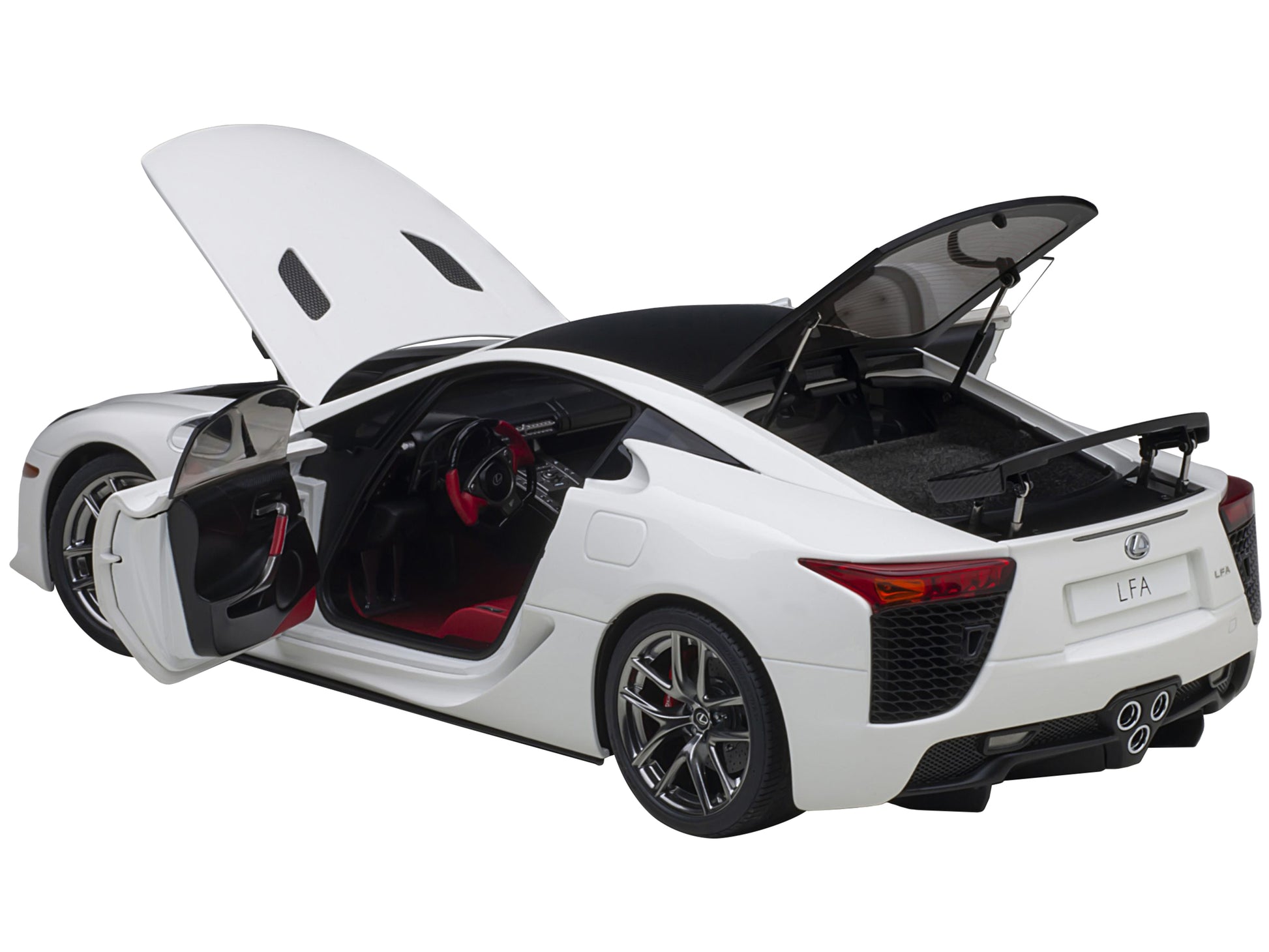 Lexus LFA Whitest White with Carbon Top 1/18 Model Car by Autoart-DiecastModeler.com