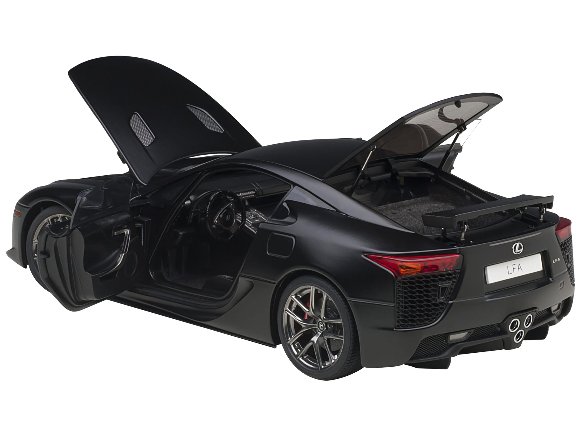 Lexus LFA Matt Black 1/18 Model Car by Autoart-DiecastModeler.com