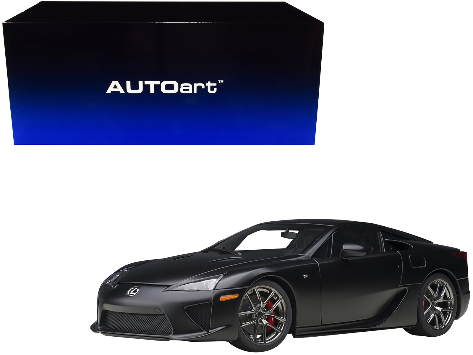 Lexus LFA Matt Black 1/18 Model Car by Autoart-DiecastModeler.com