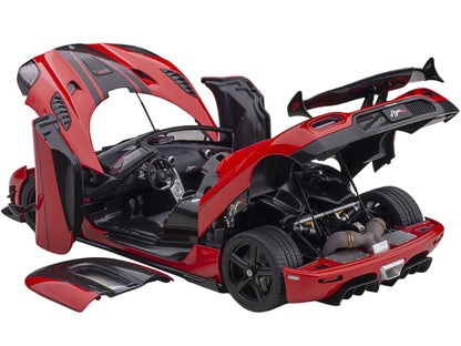 Koenigsegg Agera RS Chili Red with Black Accents 1/18  Model Car by Autoart-DiecastModeler.com