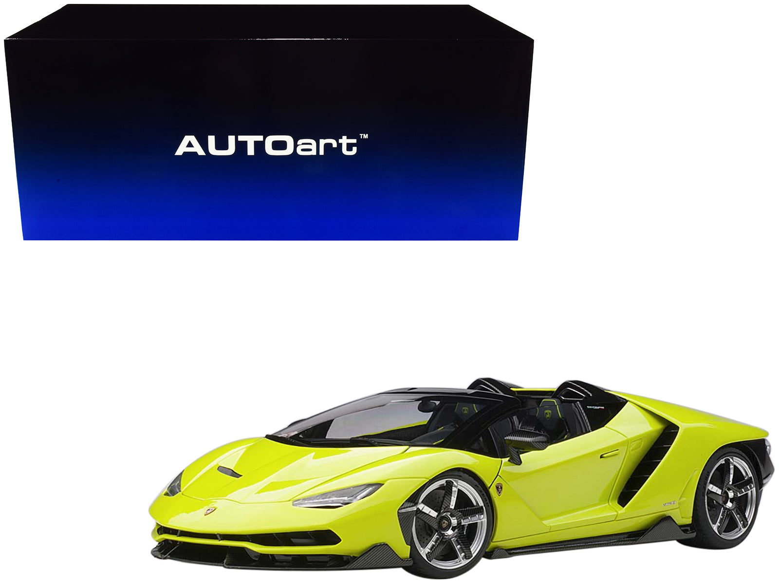Lamborghini Centenario Roadster Verde Scandal / Solid Light Green 1/18 Model Car by Autoart-DiecastModeler.com