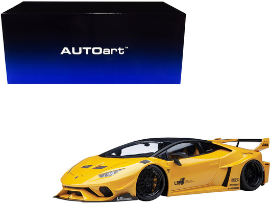 Lamborghini Huracan GT "LB-Silhouette Works" Yellow Metallic with Black Top 1/18 Model Car by Autoart-DiecastModeler.com