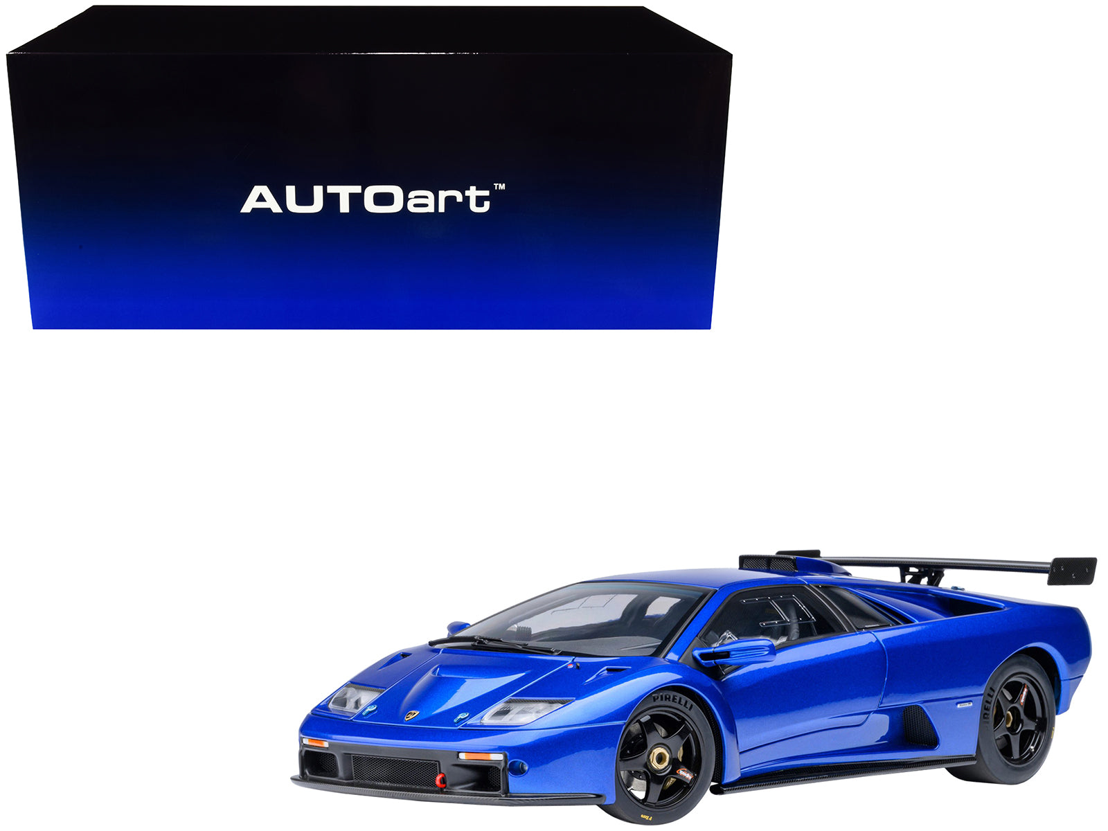 Lamborghini Diablo GTR Monterey Blue Metallic 1/18 Model Car by Autoart-DiecastModeler.com