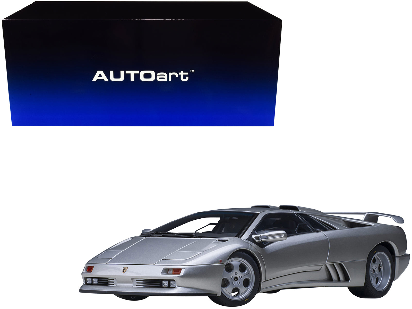 Lamborghini Diablo SE30 Jota Titanio Silver Metallic 1/18 Model Car by Autoart-DiecastModeler.com
