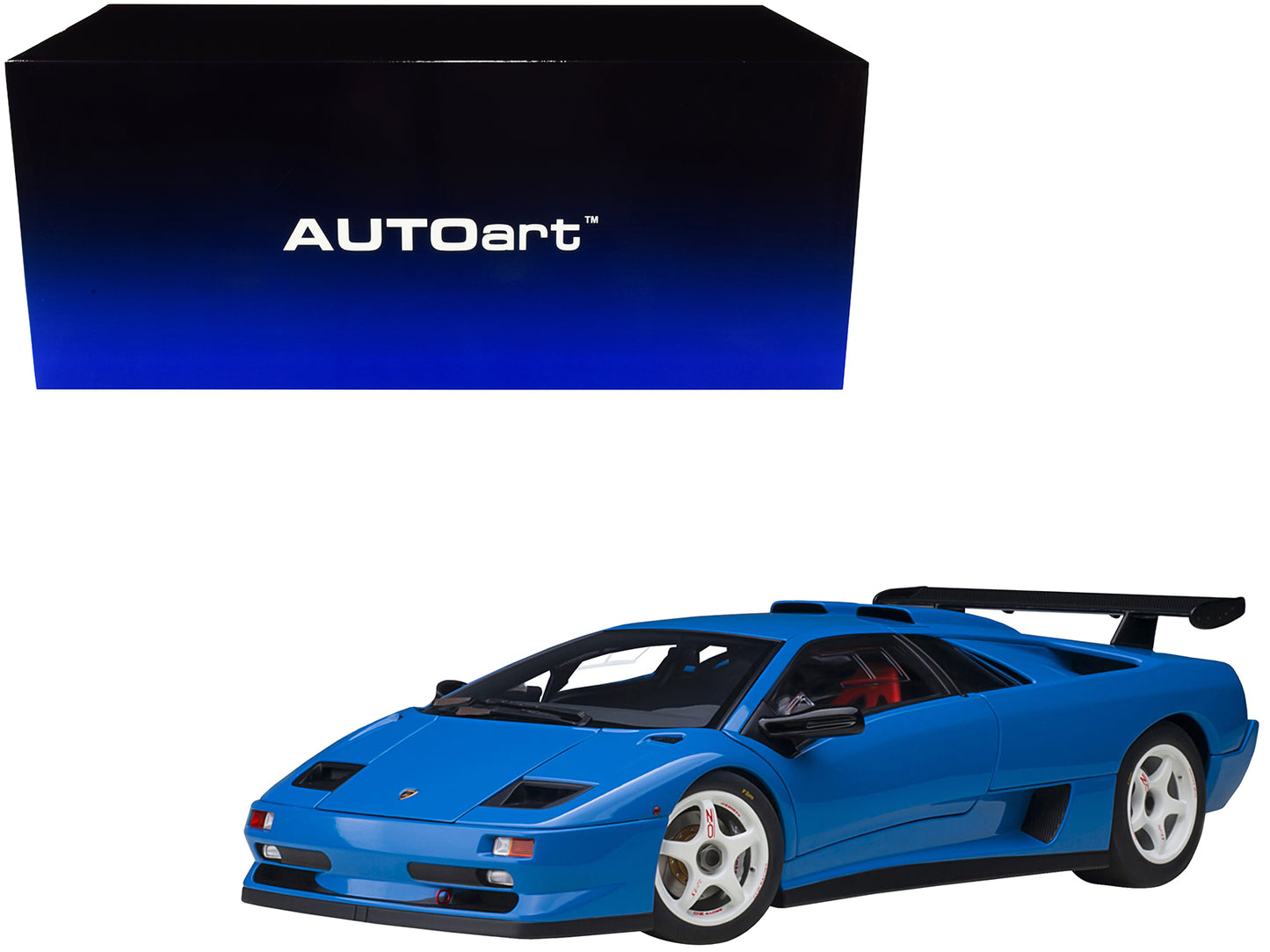 Lamborghini Diablo SV-R Blu Le Mans Blue 1/18 Model Car by Autoart-DiecastModeler.com