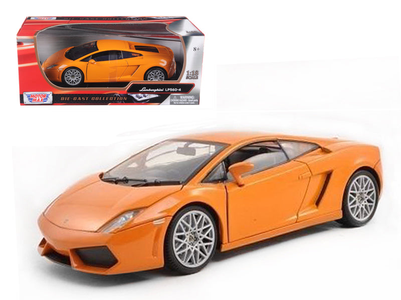 Lamborghini LP 560-4 Orange 1/18 Diecast Car Model by Motormax-DiecastModeler.com