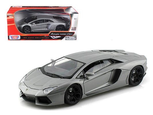 Lamborghini Aventador LP700-4 Gray Metallic 1/18 Diecast Model Car by Motormax-DiecastModeler.com