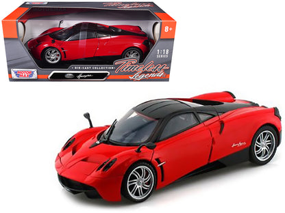 Pagani Huayra Red 1/18 Diecast Car Model by Motormax-DiecastModeler.com
