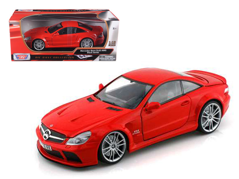 Mercedes SL65 AMG Black Series (R230) Red 1/18 Diecast Model Car by Motormax-DiecastModeler.com