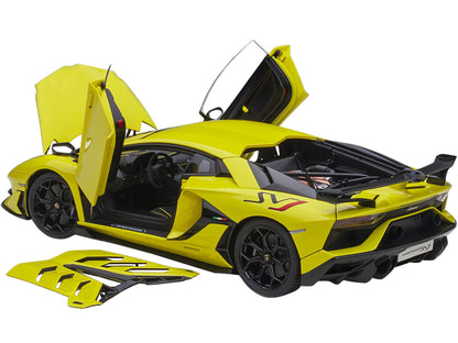Lamborghini Aventador SVJ Giallo Tenerife / Pearl Yellow 1/18 Model Car by Autoart-DiecastModeler.com