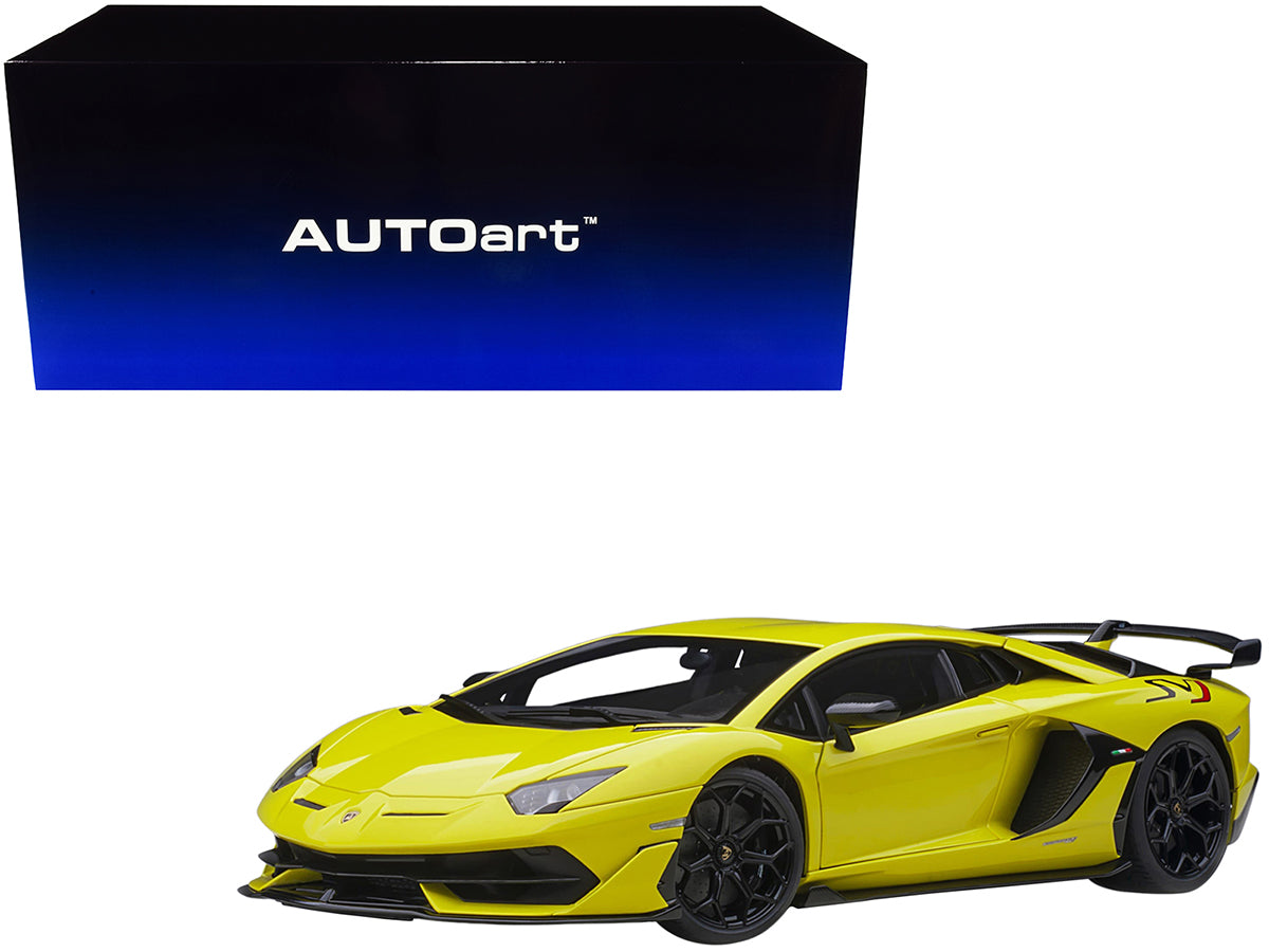 Lamborghini Aventador SVJ Giallo Tenerife / Pearl Yellow 1/18 Model Car by Autoart-DiecastModeler.com