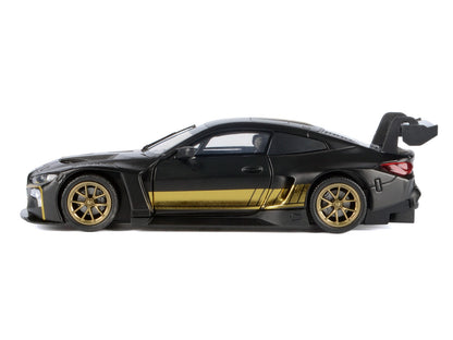 BMW M4 GT3 Matt Black with Gold Stripes "Midnight Eclipse" Series 1/24 Diecast Model Car by Motormax