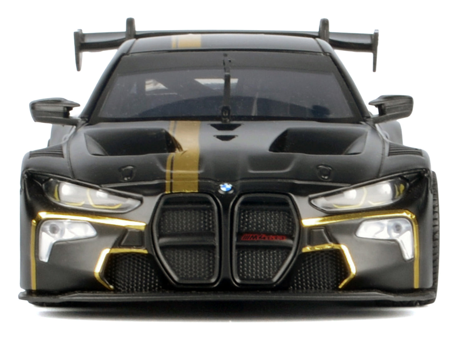 BMW M4 GT3 Matt Black with Gold Stripes "Midnight Eclipse" Series 1/24 Diecast Model Car by Motormax