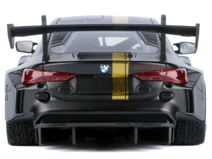 BMW M4 GT3 Matt Black with Gold Stripes "Midnight Eclipse" Series 1/24 Diecast Model Car by Motormax