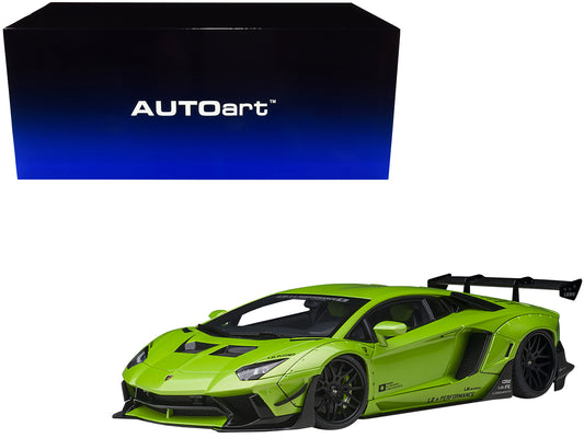 Lamborghini Aventador Liberty Walk LB-Works Pearl Green Metallic Limited Edition 1/18 Model Car by Autoart-DiecastModeler.com