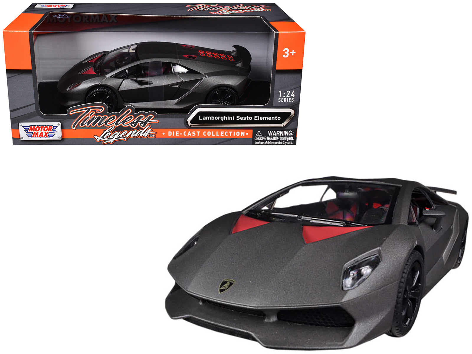 Lamborghini Sesto Elemento Carbon 1/24 Diecast Car Model by Motormax-DiecastModeler.com