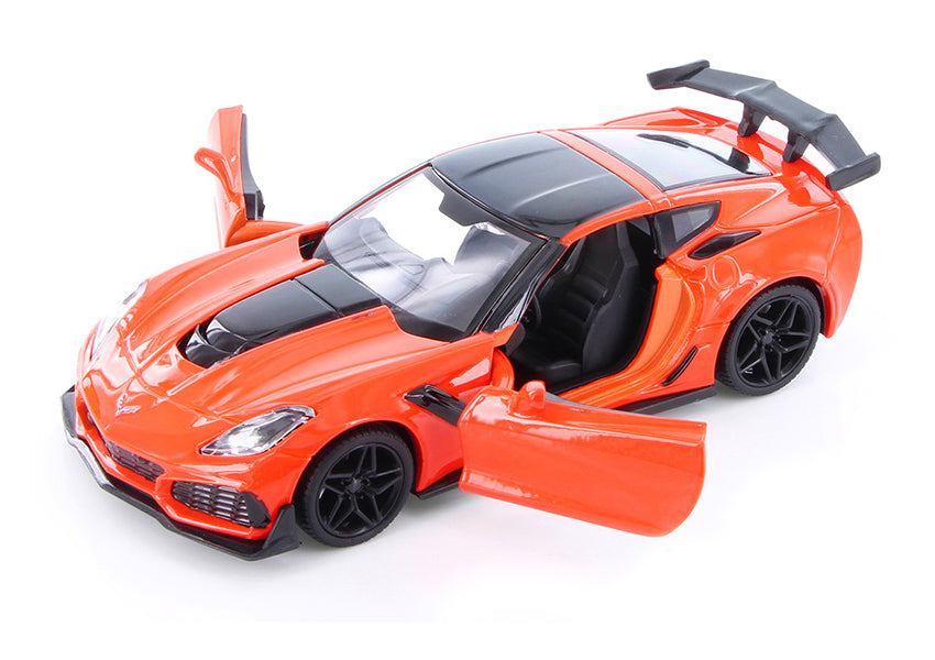 2019 Chevrolet Corvette ZR1 Orange with Black Accents 1/24 Diecast Model Car by Motormax