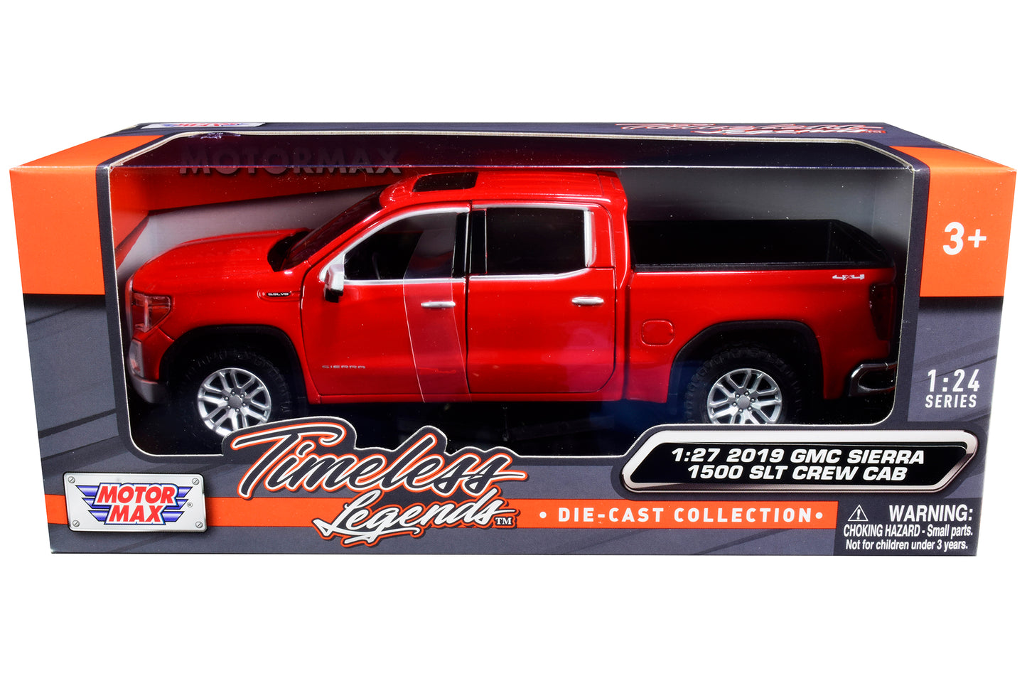 2019 GMC Sierra 1500 SLT Crew Cab Pickup Truck Red 1/24-1/27 Diecast Model Car by Motormax