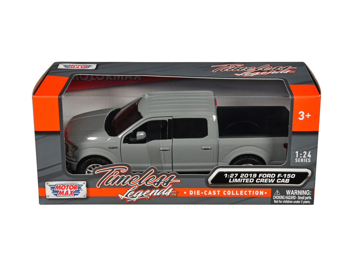 2019 Ford F-150 Limited Crew Cab Pickup Truck Gray "Timeless Legends" Series 1/24-1/27 Diecast Model Car by Motormax-DiecastModeler.com
