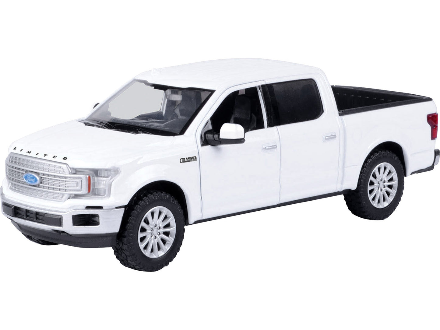 2019 Ford F-150 Limited Crew Cab Pickup Truck White 1/27 Diecast Model Car by Motormax