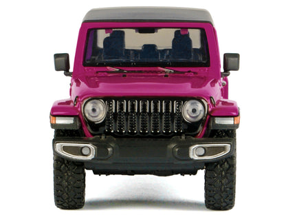 2021 Jeep Gladiator Overland Pickup Truck Purple with Matt Black Top 1/24 Diecast Model Car by Motormax-DiecastModeler.com