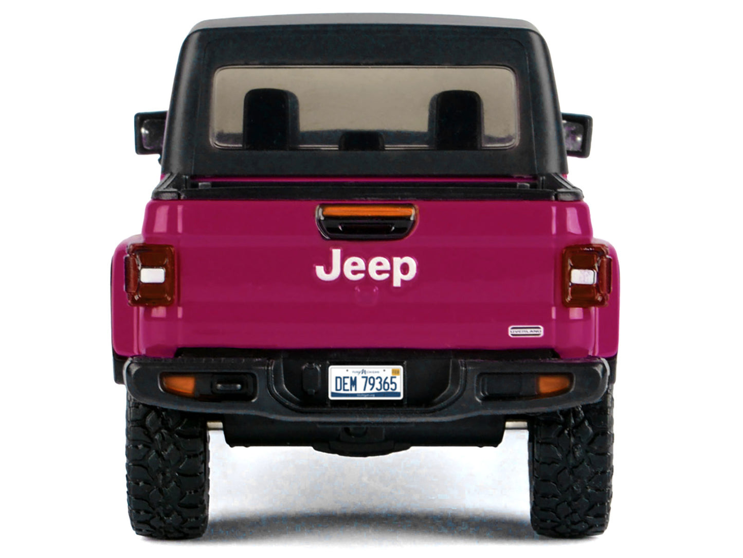 2021 Jeep Gladiator Overland Pickup Truck Purple with Matt Black Top 1/24 Diecast Model Car by Motormax