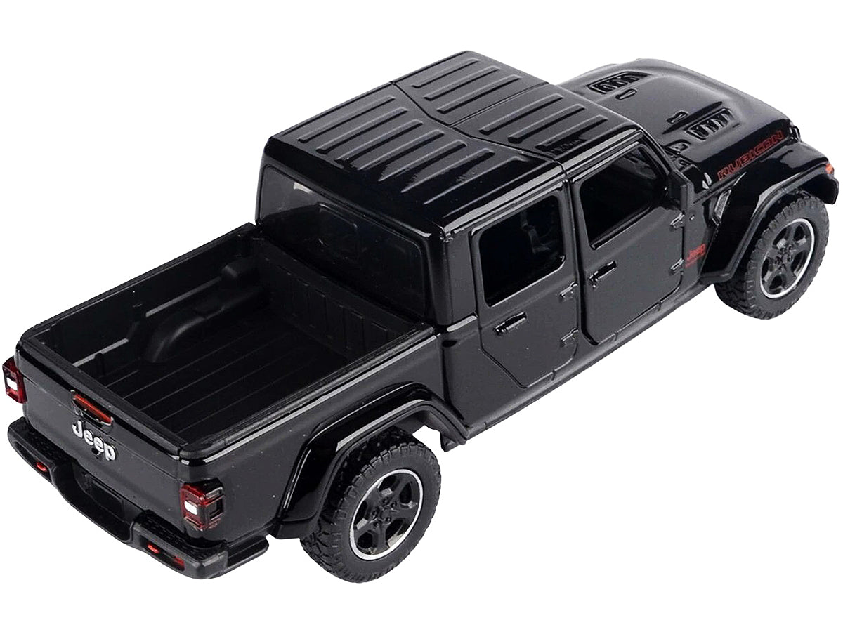2021 Jeep Gladiator Rubicon (Closed Top) Pickup Truck Black 1/24-1/27 Diecast Model Car by Motormax-DiecastModeler.com