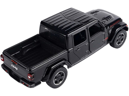 2021 Jeep Gladiator Rubicon (Closed Top) Pickup Truck Black 1/24-1/27 Diecast Model Car by Motormax-DiecastModeler.com