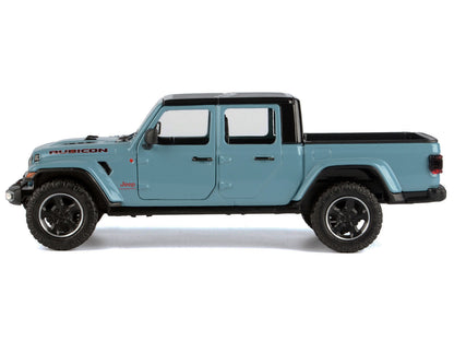 2021 Jeep Gladiator Rubicon (Closed Top) Pickup Truck Blue with Black Top 1/27 Diecast Model Car by Motormax-DiecastModeler.com