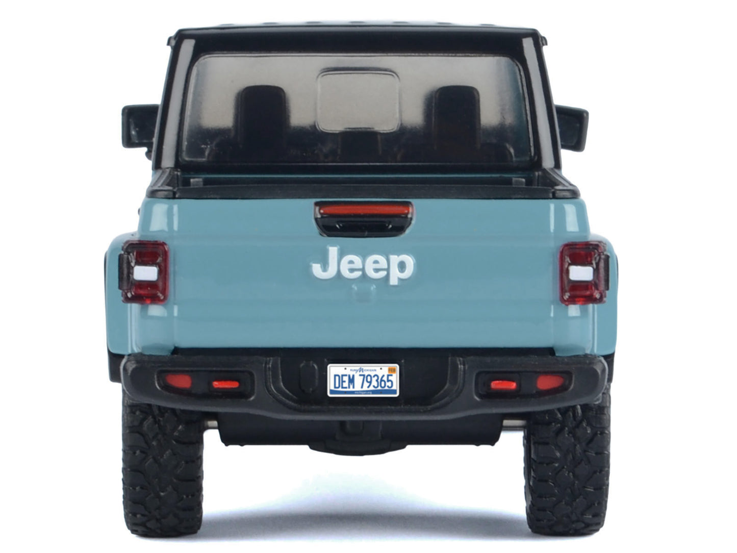 2021 Jeep Gladiator Rubicon (Closed Top) Pickup Truck Blue with Black Top 1/27 Diecast Model Car by Motormax-DiecastModeler.com