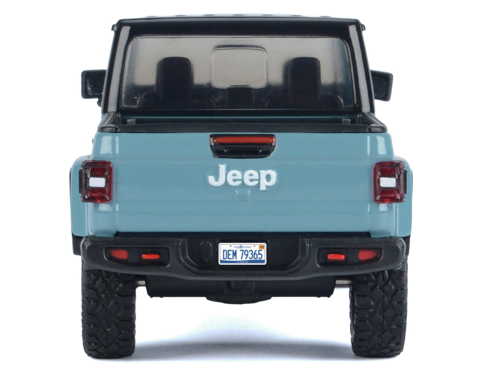 2021 Jeep Gladiator Rubicon (Closed Top) Pickup Truck Blue with Black Top 1/27 Diecast Model Car by Motormax-DiecastModeler.com