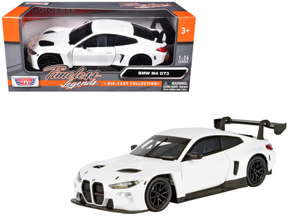 BMW M2 GT3 White "Timeless Legends" Series 1/24 Diecast Model Car by Motormax