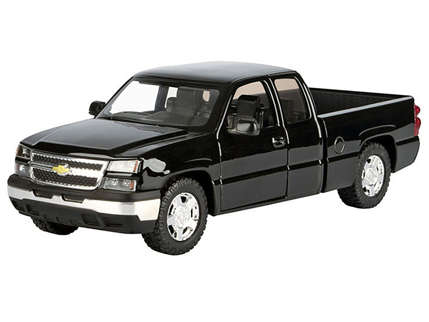 2006 Chevrolet Silverado 1500 Pickup Truck Black "Die-Cast Collection" Series 1/25 Diecast Model Car by Motormax-DiecastModeler.com