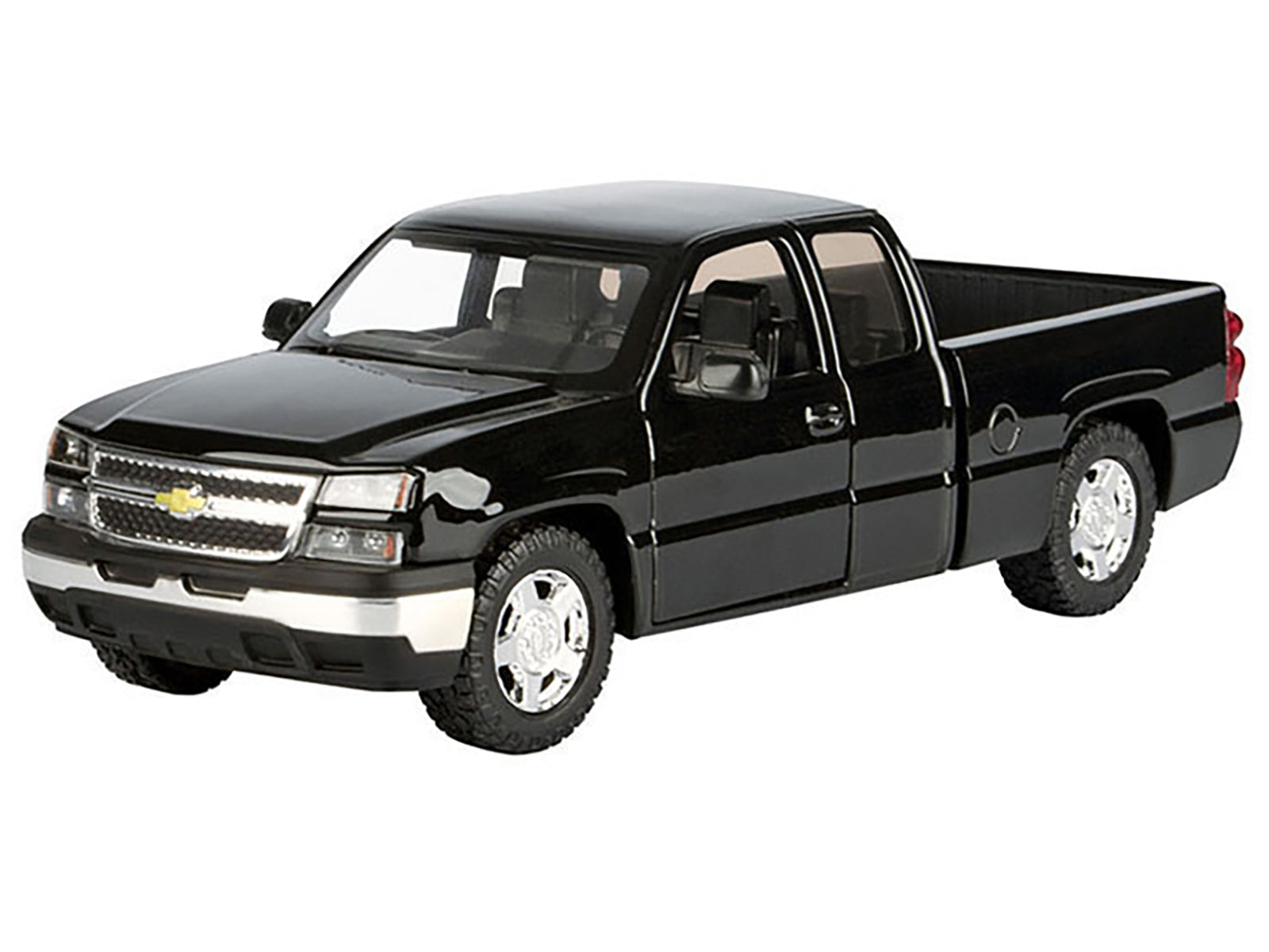 2006 Chevrolet Silverado 1500 Pickup Truck Black "Die-Cast Collection" Series 1/25 Diecast Model Car by Motormax-DiecastModeler.com
