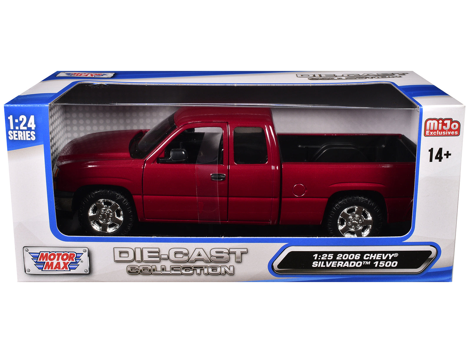 2006 Chevrolet Silverado 1500 Pickup Truck Red Metallic "Die-Cast Collection" Series 1/25 Diecast Model Car by Motormax-DiecastModeler.com