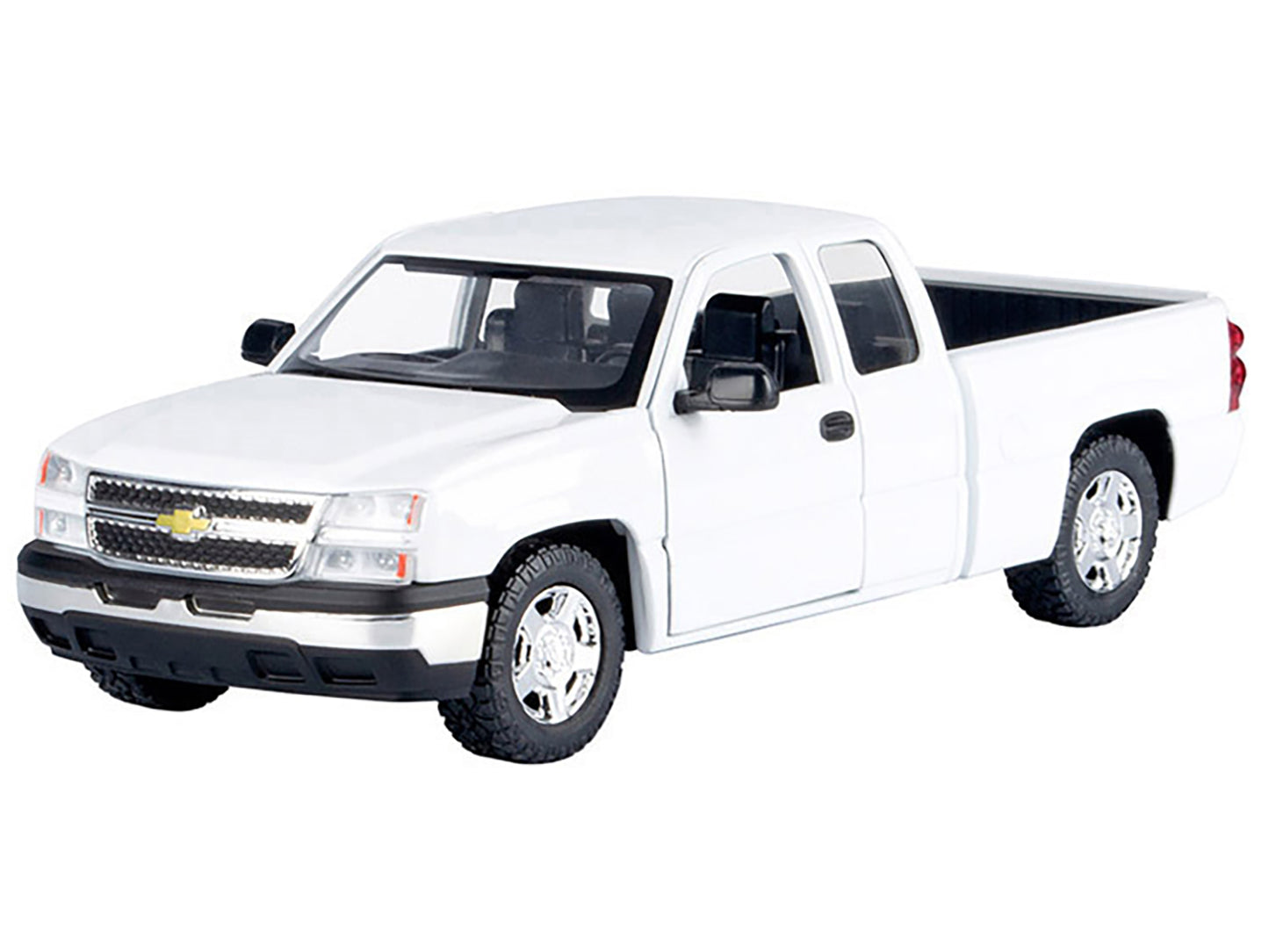 2006 Chevrolet Silverado 1500 Pickup Truck White "Timeless Legends" Series 1/25 Diecast Model Car by Motormax-DiecastModeler.com