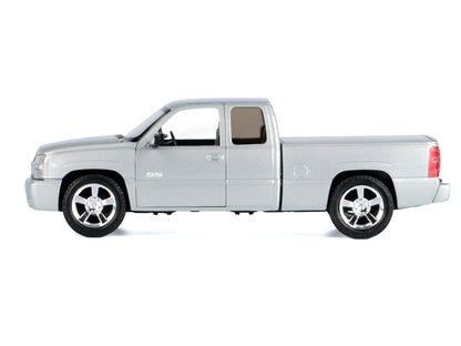 2006 Chevrolet Silverado SS Pickup Truck Silver Metallic "Timeless Legends" Series 1/25 Diecast Model Car by Motormax