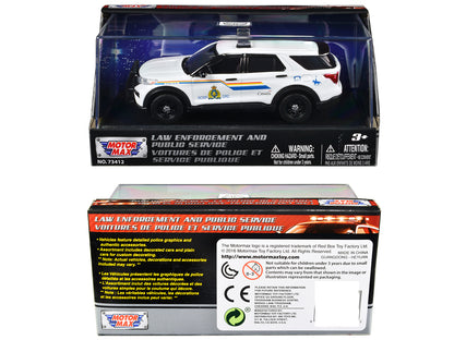 2022 Ford Police Interceptor Utility "RCMP (Royal Canadian Mounted Police)" White "Law Enforcement and Public Service" Series 1/43 Diecast Model Car by Motormax-DiecastModeler.com