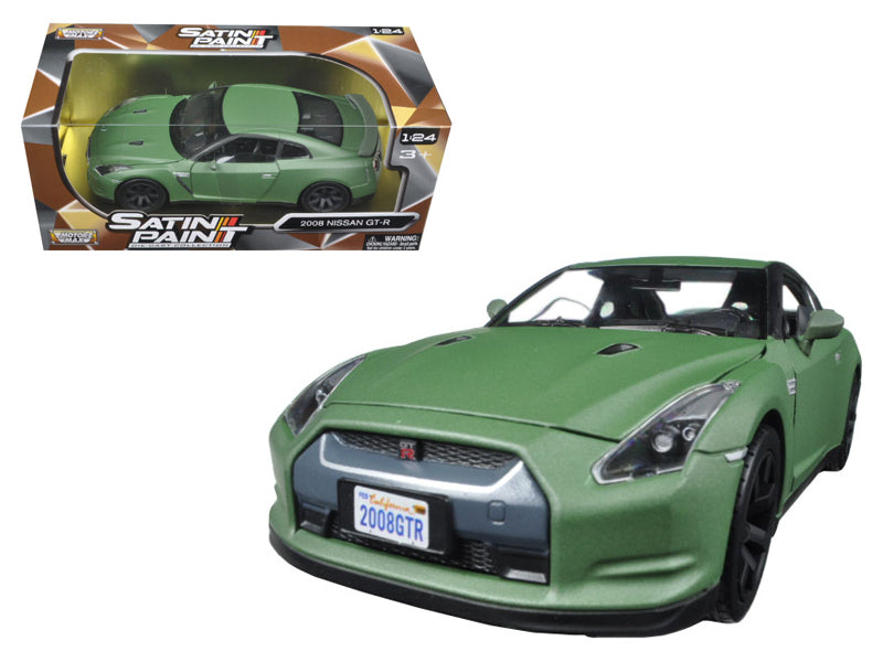 2008 Nissan GT-R R35 Matt Green 1/24 Diecast Model Car by Motormax-DiecastModeler.com