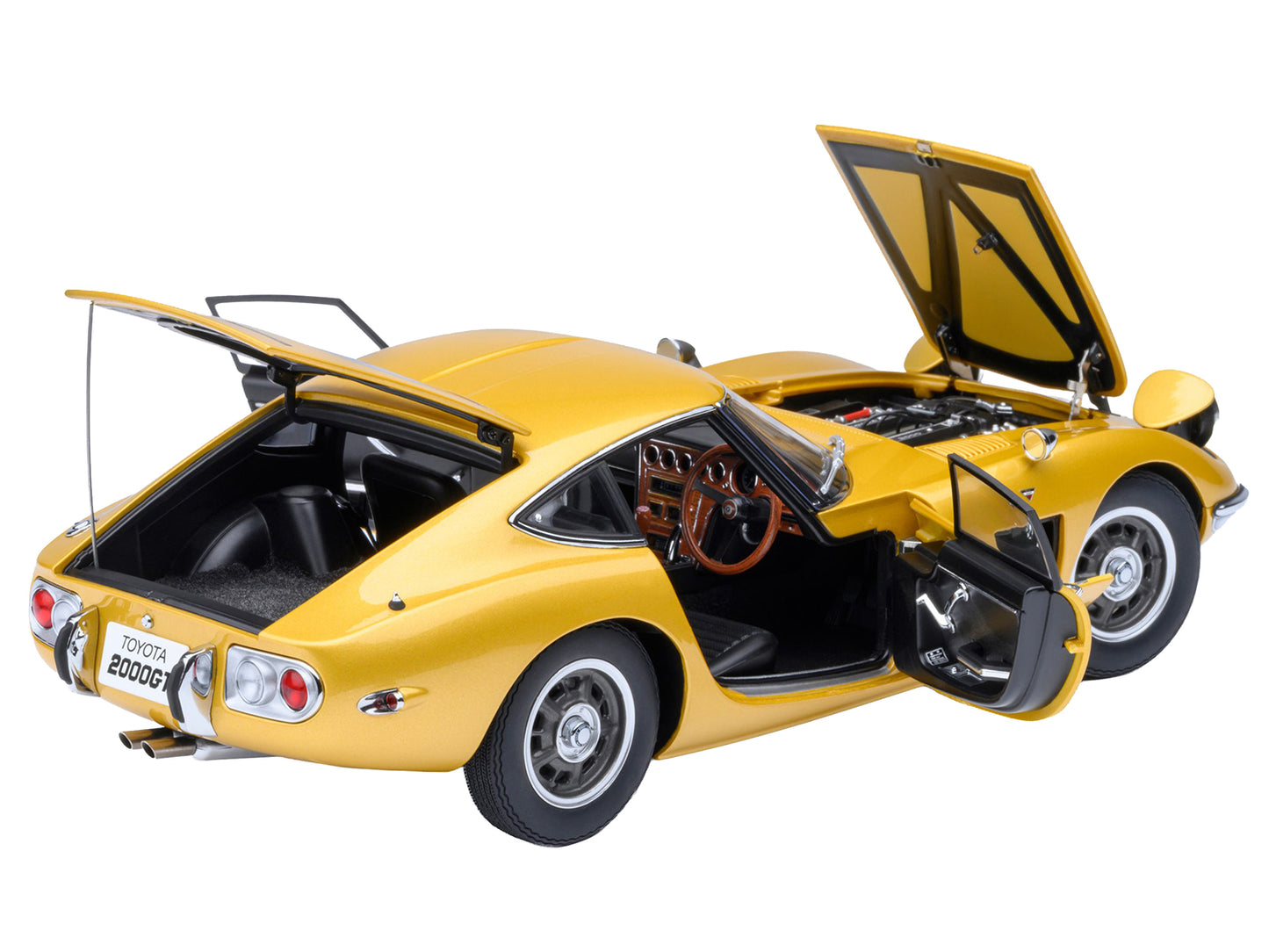 1967 Toyota 2000GT RHD (Right Hand Drive) Gold Metallic 1/18 Model Car by Autoart