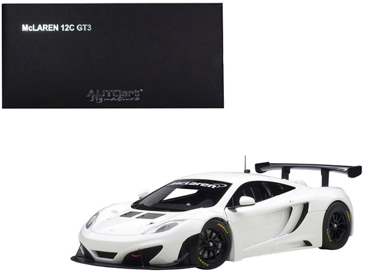 Mclaren 12C GT3 White 1/18 Diecast Model Car by Autoart-DiecastModeler.com